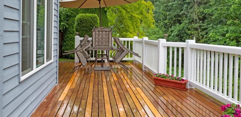 Home repair and deck improvement photography